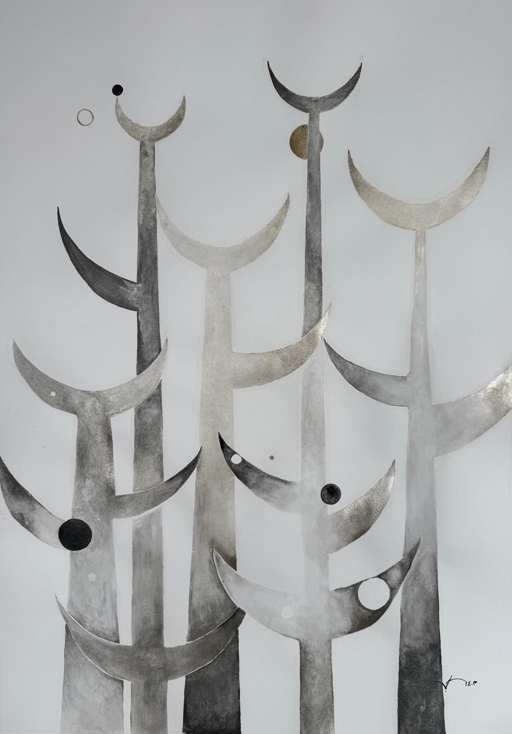 The Council (Acrylic & Watercolour on Paper - 80 x 55 cm)